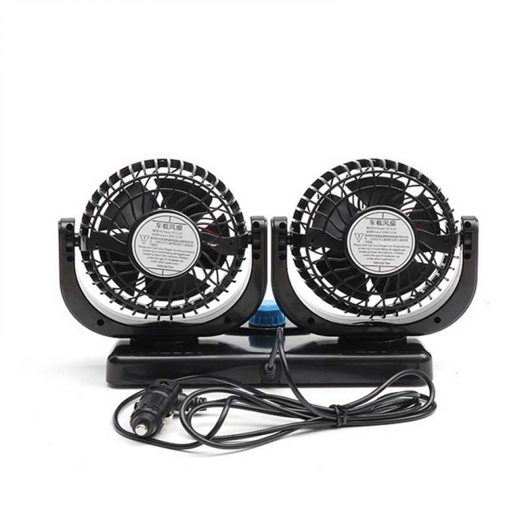 1 360 Degree Rotation Adjustable Dual Head Car Fan in Pakistan